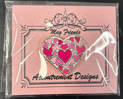 Pink Hearts Needle Minder Magnet