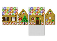 0217-18 Chocolate Chip and Lifesavers 3D Gingerbread House