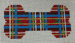 22-250 Red and Blue Plaid Dog Bone