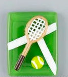 Beau Verre Tennis Racquet With Ball Glass Needle Minder