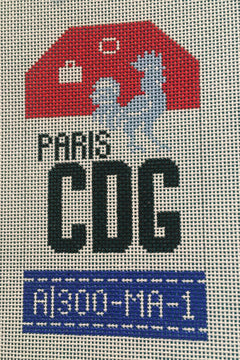 HN CDG Paris Retro Travel Tag
