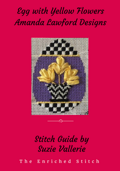 26035 Yellow Flowers Egg Stitch Guide