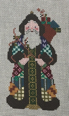 PT-450 Victorian Crazy Quilt Santa