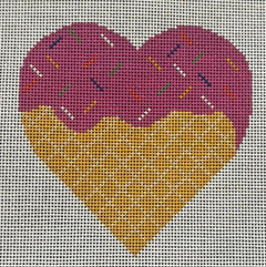 H-37 Ice Cream Cone Heart