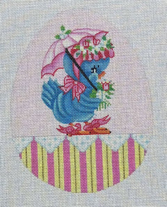 B-299B Large Egg with Retro Bluebird