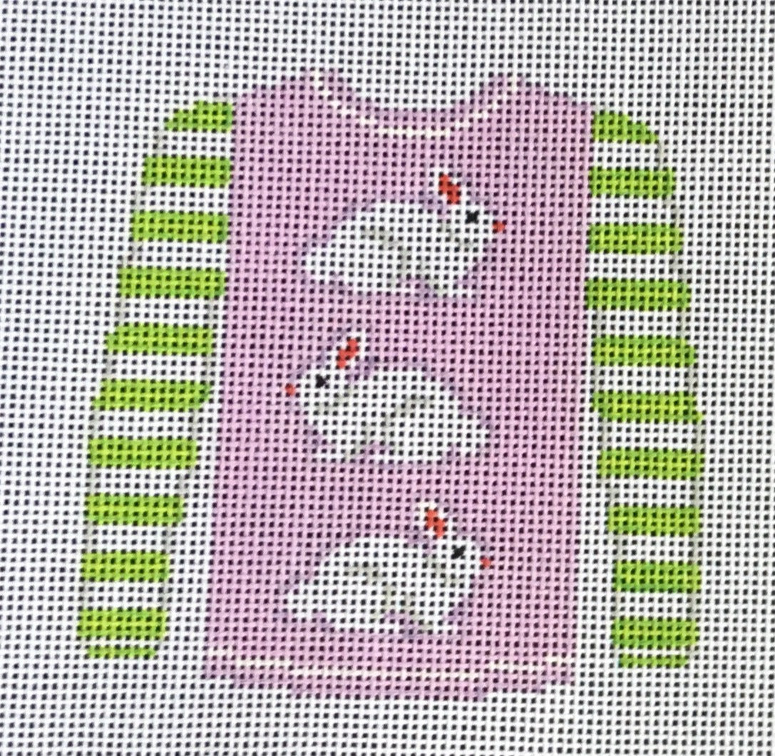O208K Easter Bunnies On Lavender Sweater