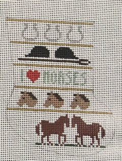 PT-357HOR I Love Horses Mini Sock