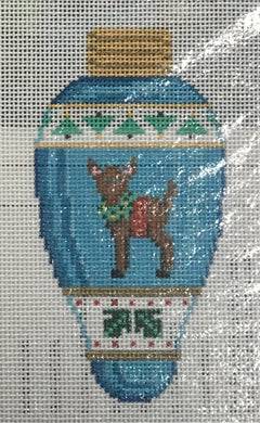 PP596AA Reindeer on Blue Lightbulb