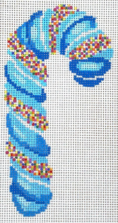 22-243 Blue Sprinkles Candy Cane