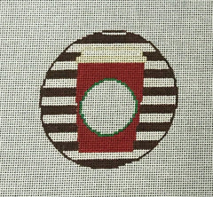 RD290 Red Coffee Cup Monogram Round