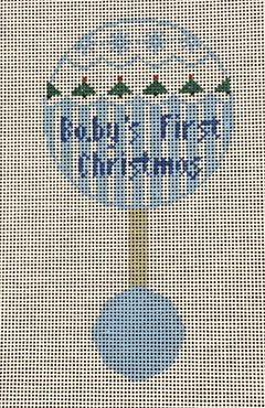 SH450 Baby's 1st Christmas Rattle - Blue