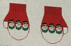 CO602A Snowman Mittens - Red