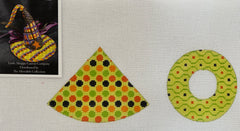 LS-H-21 Lime Green Dots Witch Hat