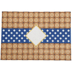 NTG ts097 Wicker Dot Clutch Navy