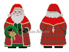 1239 Santa with Wreath - 2 Sided