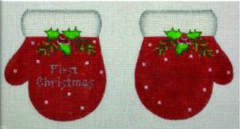 MT01 First Christmas Mittens - Red