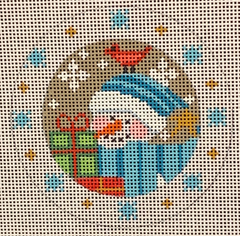 CH-448 Snowman with Presents and Snowflakes
