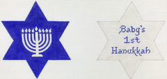 JM-02 Baby's First Hanukkah - Dark Blue