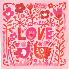 CG-PL08 LOVE with Flowers and Chickens