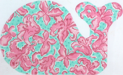 SST-24 Preppy Lilies and Butterflies Medium Whale