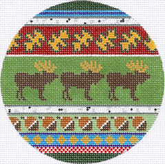548 Moose and Acorns Ornament