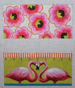 EY223 Flamingo and Floral Eyeglass Case
