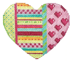 HE803 Dots, Stripes, and Hearts Heart