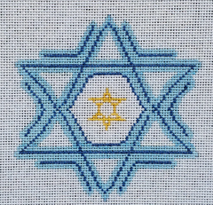 LL-ORN-13A Hanukkah Snowflake - 18 Mesh