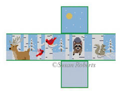 5346 Birch Tree Neighbor 3D Cube Ornament