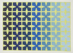 MD-110.02 Geo Floral - Blue and Green