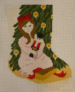 BS30-13 Clara with Nutcracker Midsize Stocking