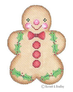 BB0929 Gingerbread Boy - Red Bow Tie