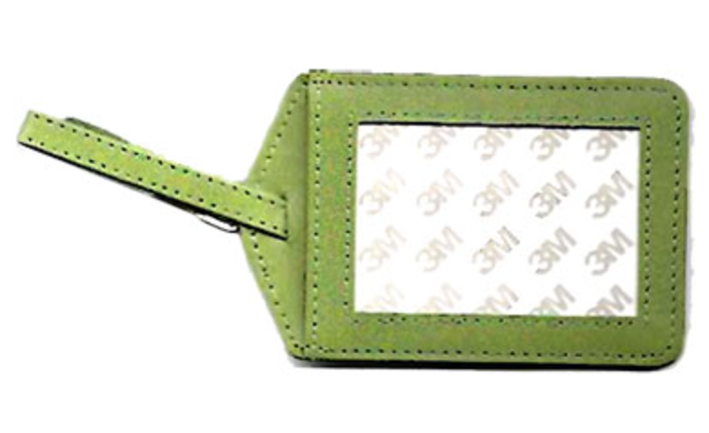 LLT Leather Luggage Tag - Olive Green