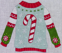 EJ-39I Candy Cane Sweater