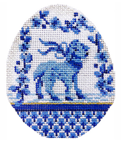 KEA97 Blue Garland Lamb Easter Egg