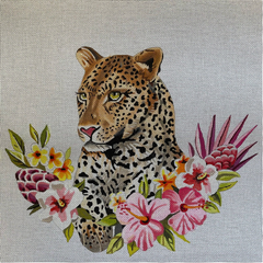 AN601 Leopard and Hibiscus