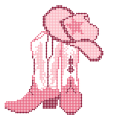 AOK161 Pink Cowboy Boots