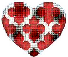 HE841R Quatrefoil Heart
