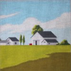 ASIT023 White Barn and House