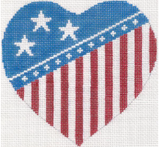 272 Flag Heart Ornament