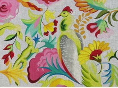 FF308 Stylized Lizard, Parrot and Floral