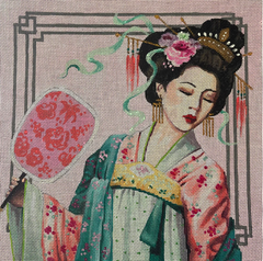 PE270 Elegant Geisha with Fan