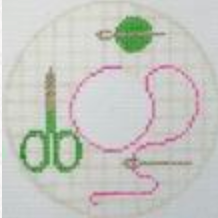 RD383P Pink Stitcher Monogram Round