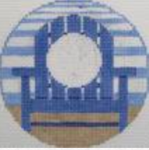 RD396 Blue Chair Monogram Round