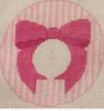 RD485 Pink Bow Monogram Round