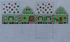 6270 Pink and Green Mints Mini Gingerbread House