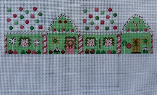 6270 Pink and Green Mints Mini Gingerbread House