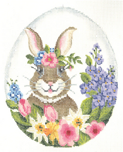 KEA80-18 Lady Hare in Garden Easter Egg