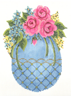 KEA82-18 Blue Egg with Rose Crown