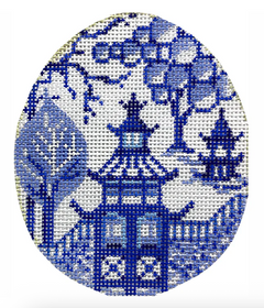 KEA90-18 Blue Pagoda Egg 2